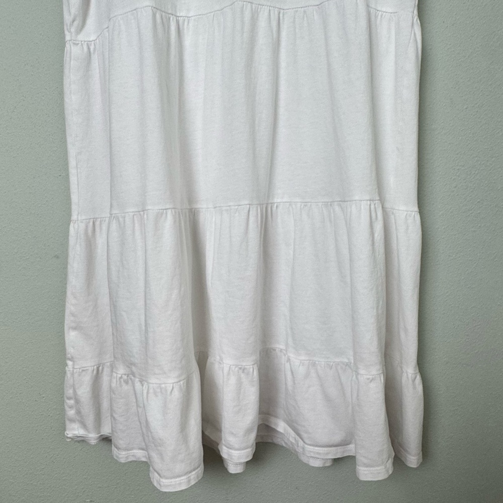 J. CREW Broken-in jersey tiered mini‎ dress in white size medium - Picture 9 of 15